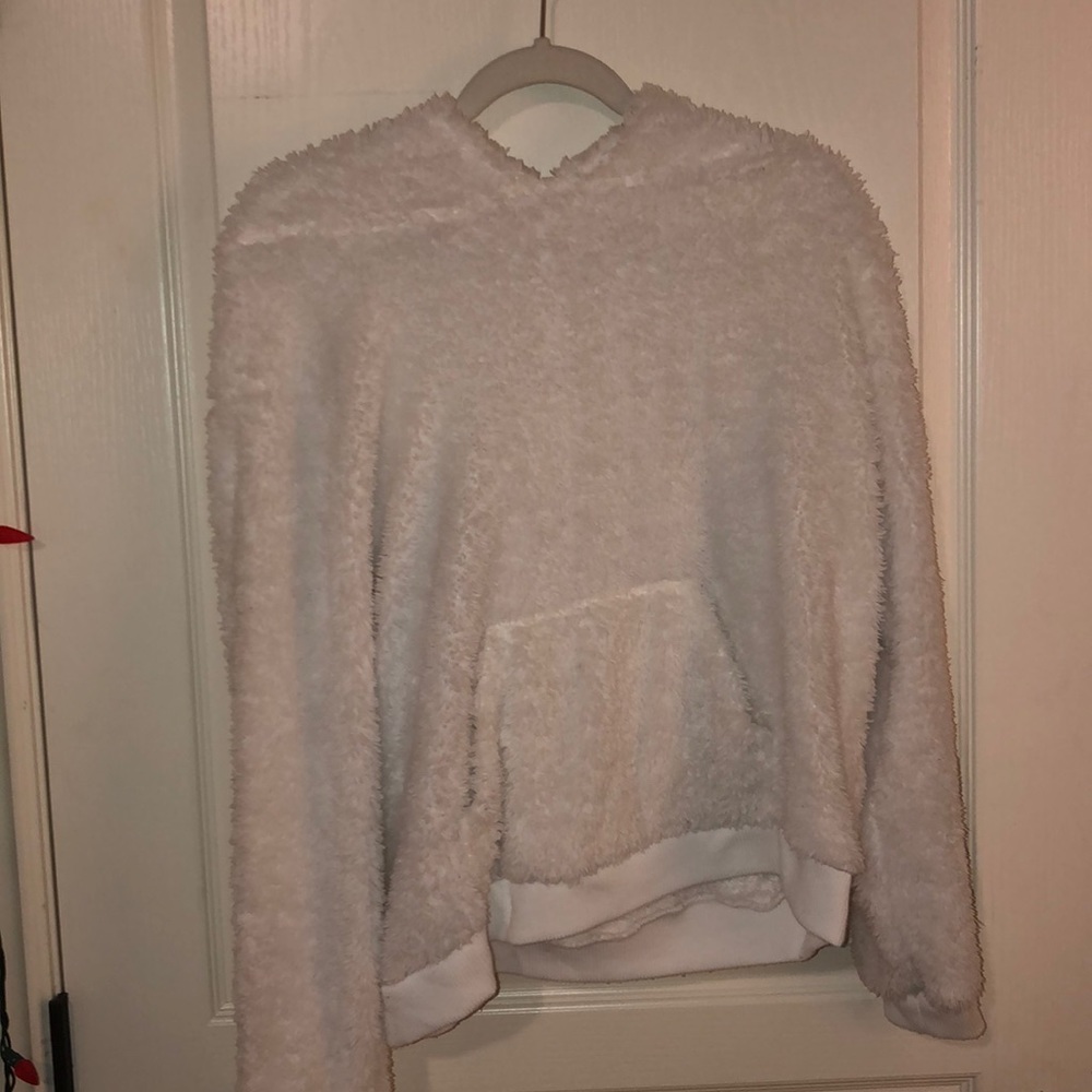fuzzy hoodie